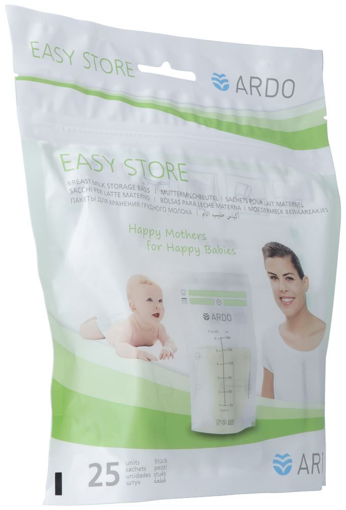 ARDO EASY STORE sacche per latte materno 25 pezzi