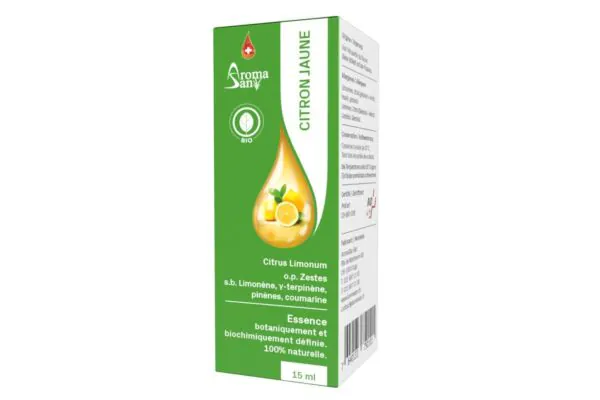 Olio essenziale di limone Aromasan in confezione bio 15ml