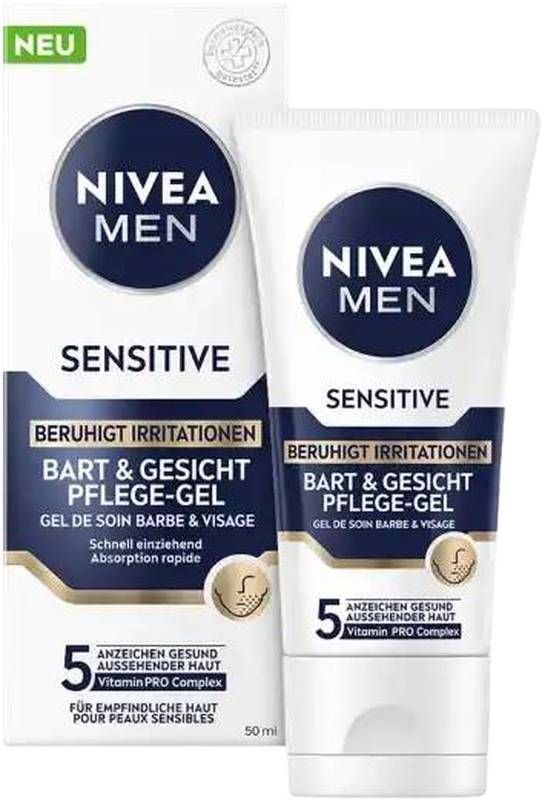 Nivea Men Sensitive Bart&Ges Pflege-Gel Tb 50ml