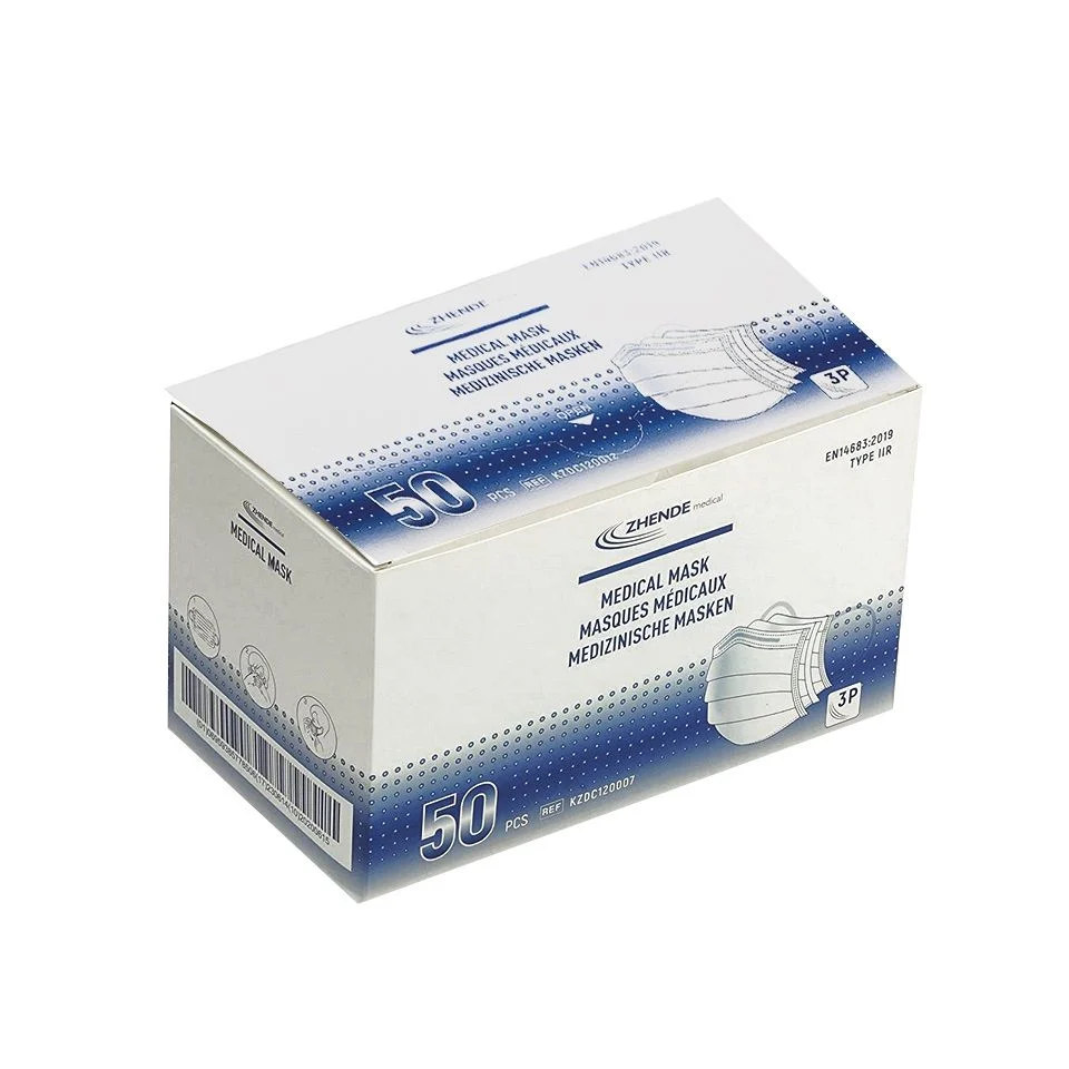 ZHENDE maschera medica tipo IIR non sterile 50 pezzi