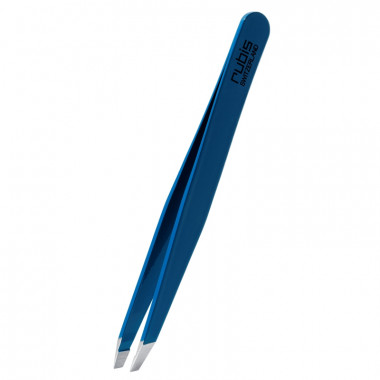 Pinzette Rubis angolate blu Inox