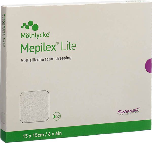 Mepilex Lite Bendaggio assorbente 15x15cm Sil (n) 5 pezzi