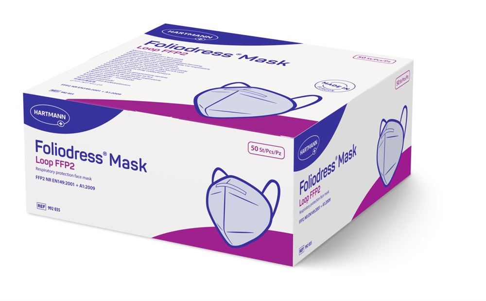 FOLIODRESS Maschera FFP2 Loop bianco 50 pezzi