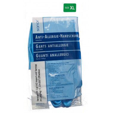 Sanor Guanti antiallergici in PVC XL blu 1 paio
