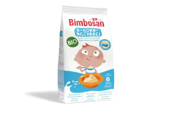 BIMBOSAN Porridge biologico ai 3 cereali al latte Btl 300g