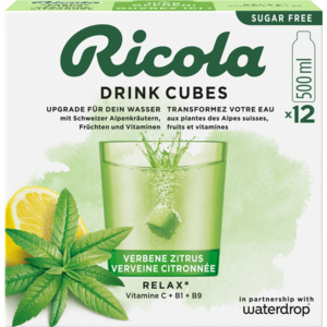 Ricola Drink Cubes Verbena Citrus senza zucchero 26,4g