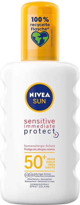 Nivea Sun Sensitive Immediate Protect Spray solare SPF 50+ Protezione dalle allergie solari 200ml