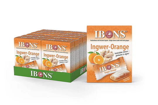 IBONS scatola di caramelle XL Arancione 10x60g