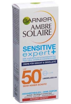 Ambre Solaire Crema viso Sensitive Expert+ SF50+ 50ml