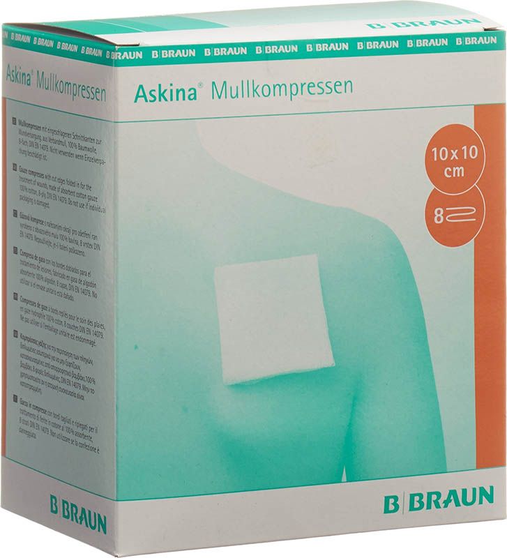 Askina garza compressa 10cmx10cm sterile 25 x 2 pezzi