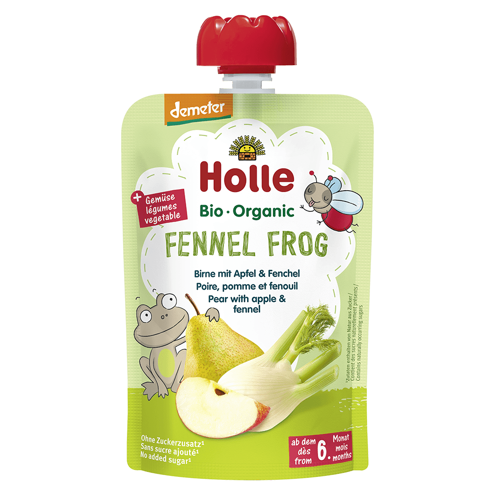 Holle Fennel Frog - Pouchy pera mela finocchio 100g