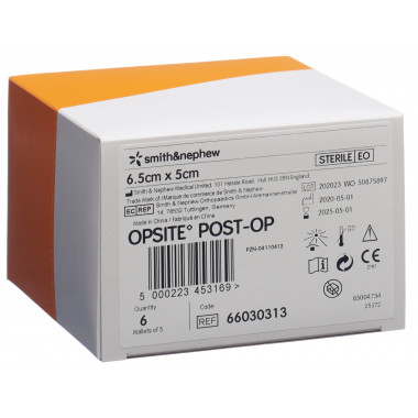 Medicazione con film Opsite Post OP 6,5x5cm sterile 6 x 5 pezzi