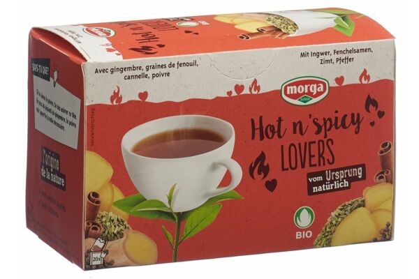 Morga Hot & Spicy Lovers Tea con involucro gemma biologica 20 pezzi