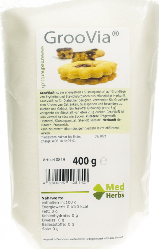 GROOVIA Stevia in polvere Btl 400g