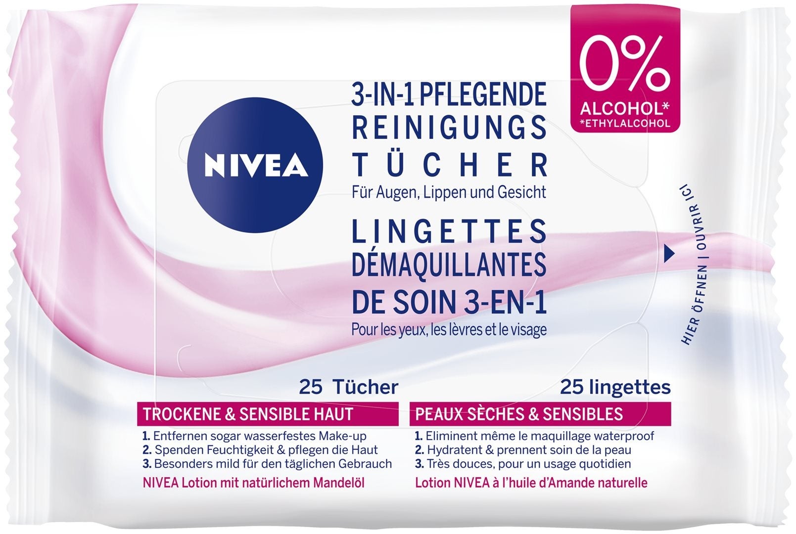 Nivea Pflegende Reinigungstücher 25 Stück