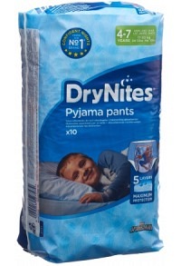 Pannolini notturni Huggies Drynites bambino 4-7 anni 10 pezzi