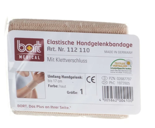 BORT Benda da polso in velcro 8cm Gr2 -19cm beige