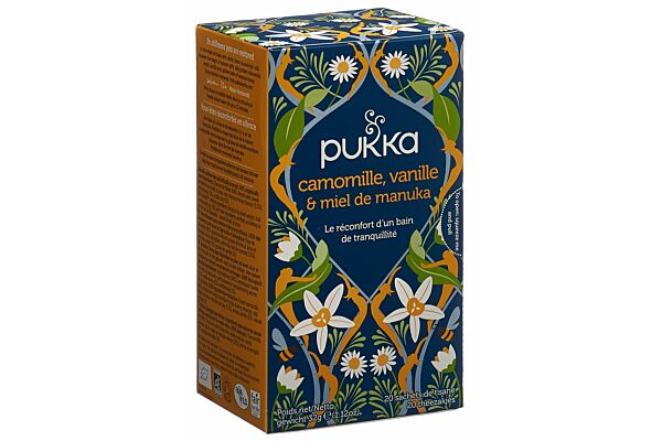 Pukka Camomille Vanilla & Miel de Manuka Thé bio Btl 20 pezzi