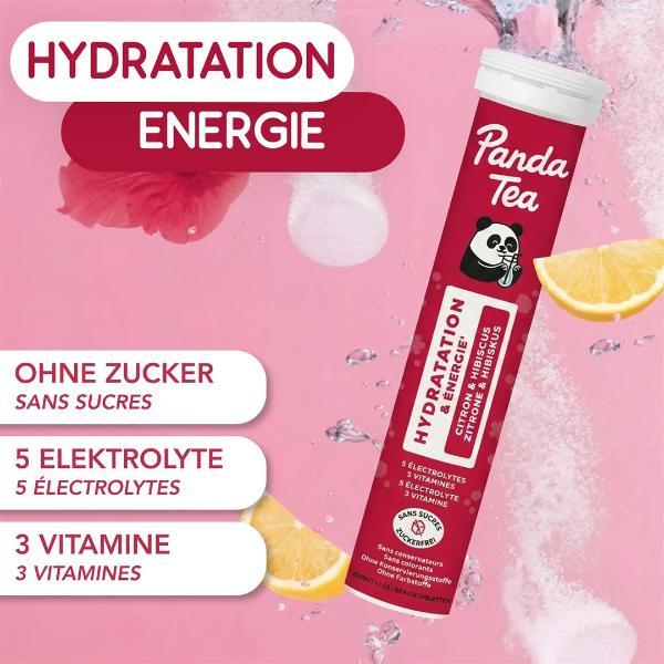 Panda Tea Idratazione Effervescente Limone e Ibisco 20 pezzi