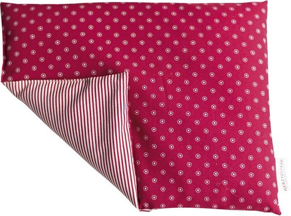 HERZZUCKER cuscino riscaldante ai semi di colza 26x21cm stella rossa