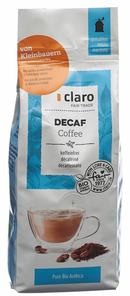 CLARO Décaffeinato caffè macinato biologico Btl 250g