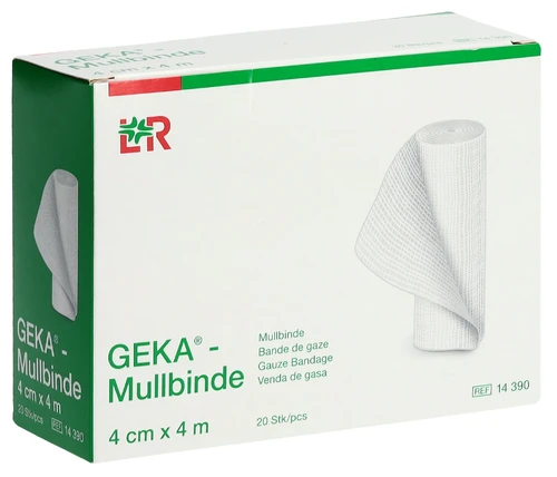 GEKA benda di garza 4 cm x 4 m 20 pezzi