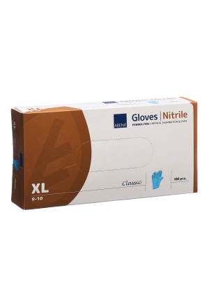 ABENA Cla Nitrilhan XL 240 mm senza polvere non sterile blu 100 pz.