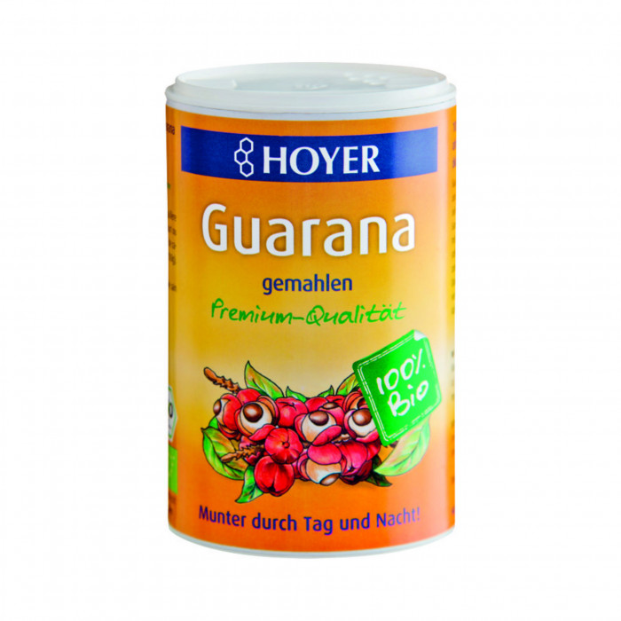 Hoyer Guarana in polvere biologica, confezione da 75 g