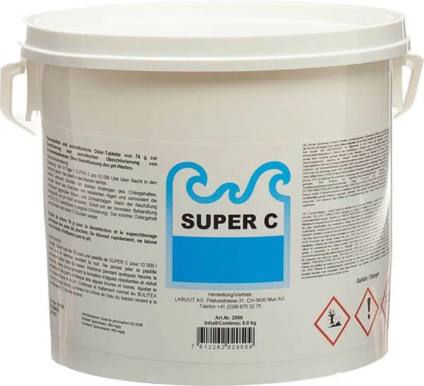 SUPER C compresse shock al cloro 70g 72 pezzi