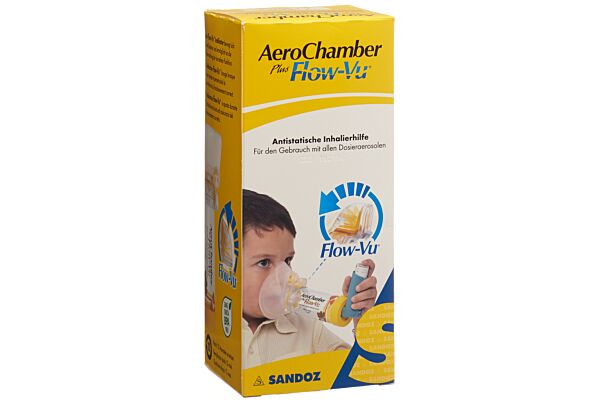 AeroChamber PLUS Flow-Vu con maschera (1-5 anni) giallo