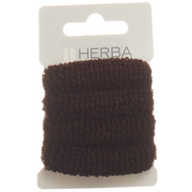 Fascetta per capelli Herba 4cm frottée marrone 4 pezzi