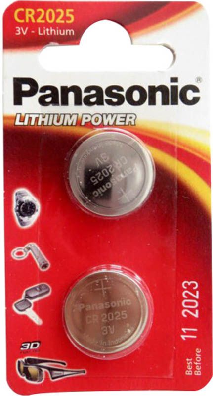 Batterie Panasonic a bottone CR2025 2 pezzi