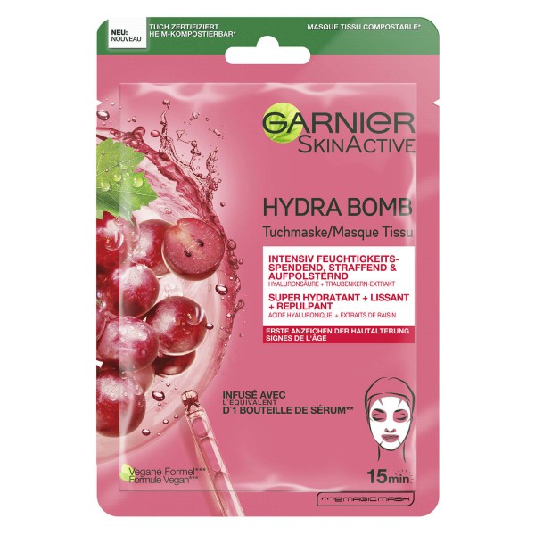 GARNIER Hydra Bomb maschera in fogli 28g