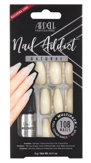 ARDELL Nail Addict Natural Multip Bal Long 108 pezzi