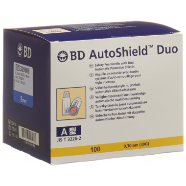 BD AutoShield Duo spilla di sicurezza 8 mm 100 pezzi