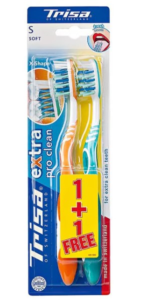 Spazzolino Trisa Pro Clean x-shape Duo così