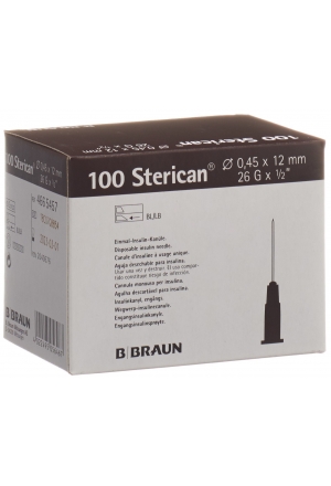 Sterican Kanüle G26 0.45x12mm 1/2 lang braun 100 Stück