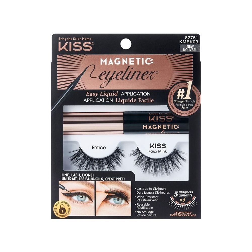 KISS Kit magnetico per eyeliner e ciglia Entice (n)