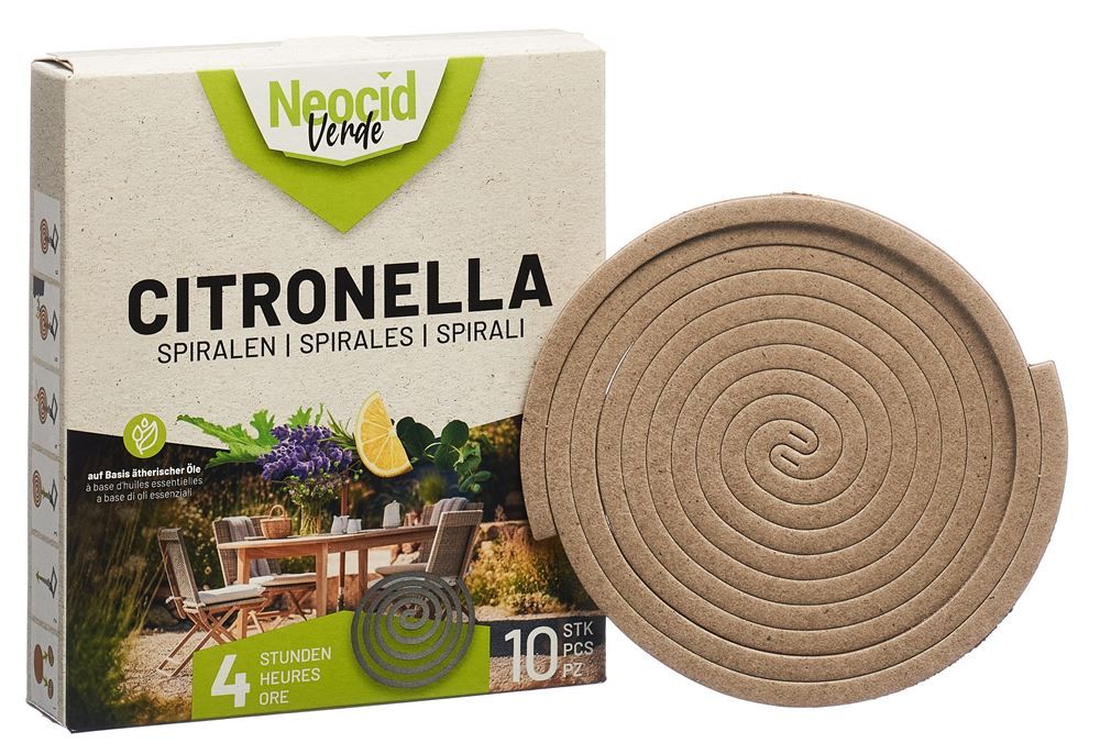 Neocid VERDE Spirali di citronella 10 pezzi