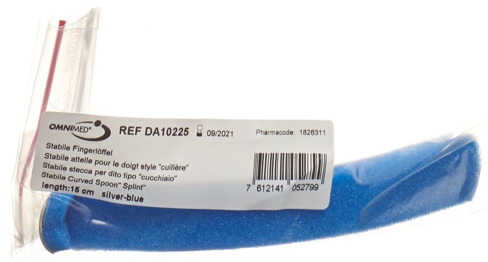 Cucchiaio da dito OMNIMED DALCO 15cm argento blu