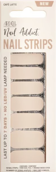 ARDELL Nail Addict Strips Café Latte 16 pezzi