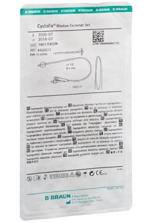 CYSTOFIX Ballon-Wechselbesteck CH12 40cm gerade