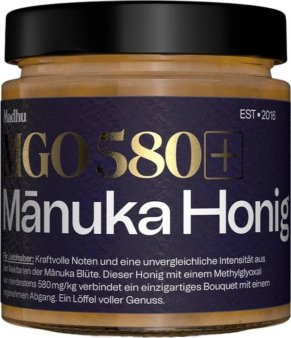 Miele di Manuka MADHU MGO 580+ in barattolo da 500 g