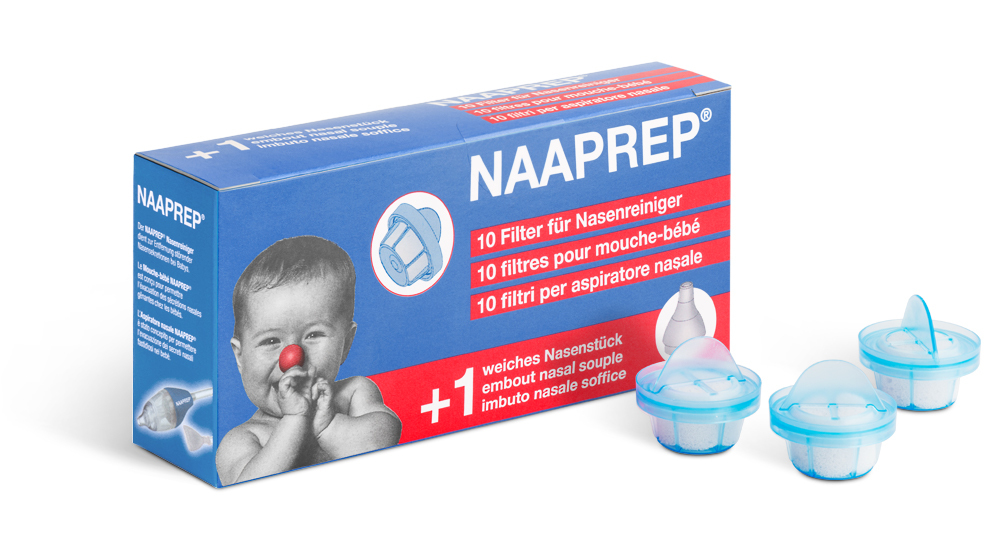 NAAPREP® Filter für Nasenreiniger 10 Stück + 1 Nasenstück