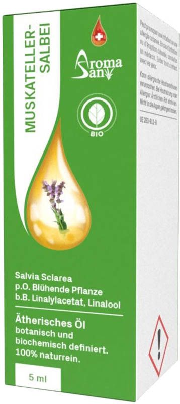 Aromasan salvia sclarea etere/olio in confezione bio 5ml
