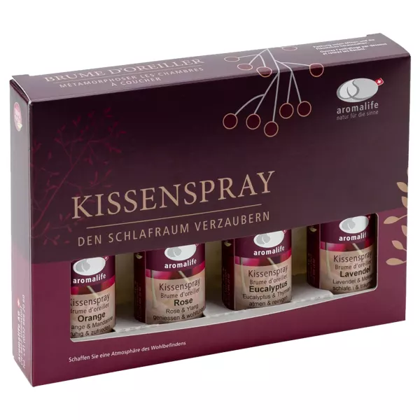 Set regalo di spray per cuscini Aromalife 4x30ml