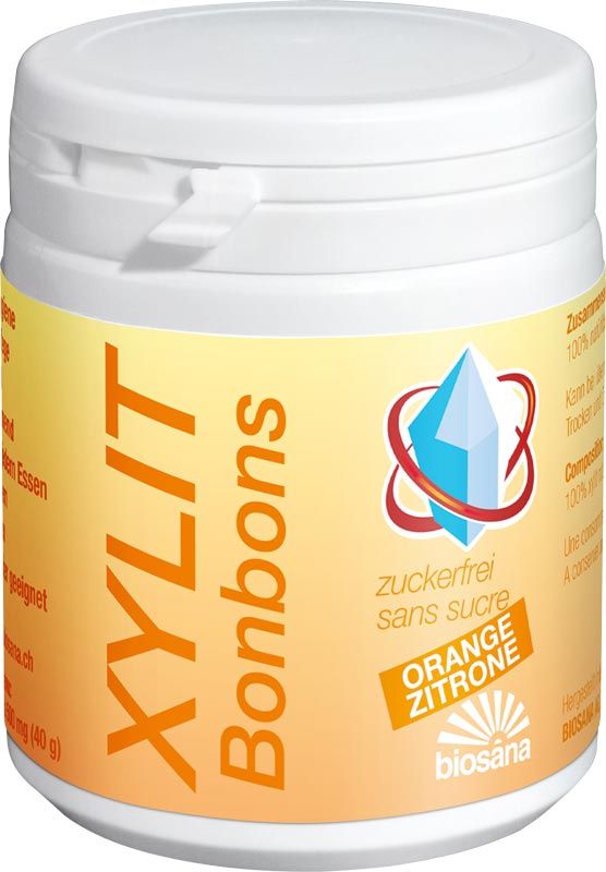 BIOSANA Xilitolo caramelle arancia/limone 80 pezzi