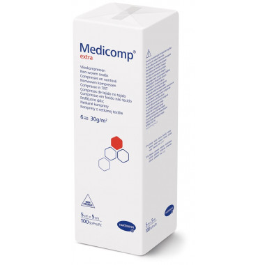 Medicomp Extra 6 pieghe S30 5x5cm non sterile Btl 100 pezzi