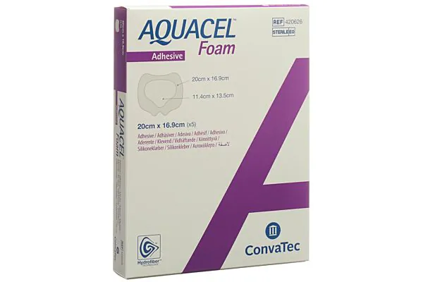AQUACEL Medicazione adesiva in schiuma 20x16,9cm sacrale 5 pezzi