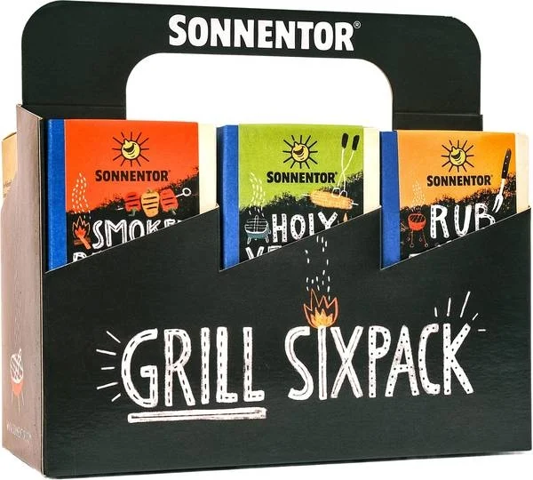 Sonnentor spezie per barbecue confezione da 6 sacchetti BIO (n)